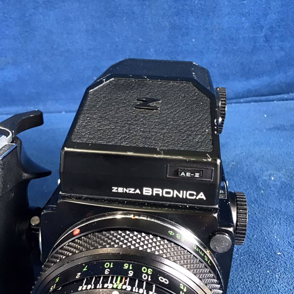 岸170 ゼンザ ブロニカ ZENZA BRONICA ETRS AE-Ⅱ + ZENZANON MC 1:2.8 ｆ＝75mm 中判フィルムカメラ 現状品_画像3