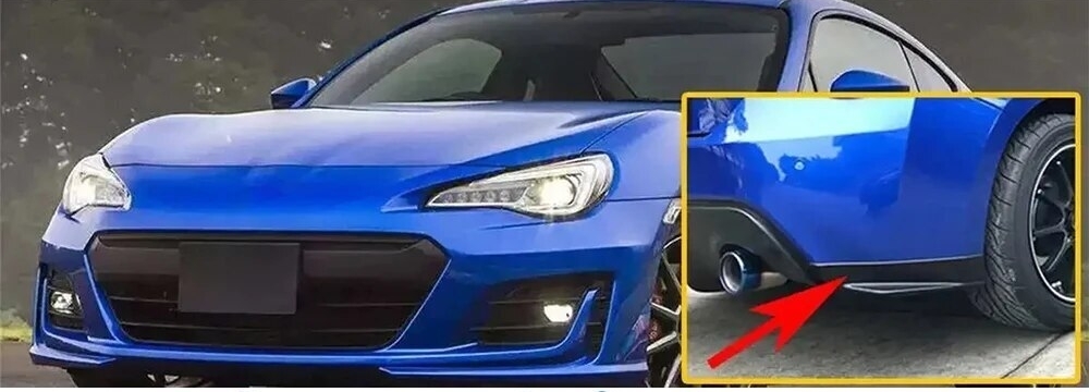 【送料無料】スバル BRZ トヨタ 86 ZN6 ZC6 リアアンダーカナード リアバンパーエアロスポイラー 光沢ブラック_画像4