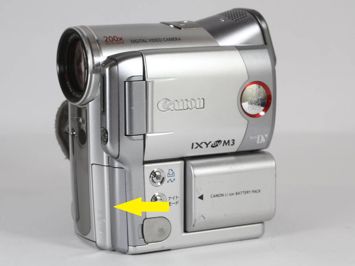 f* Canon IXY DV M3 MiniDV photographing reproduction OK with defect dubbing .