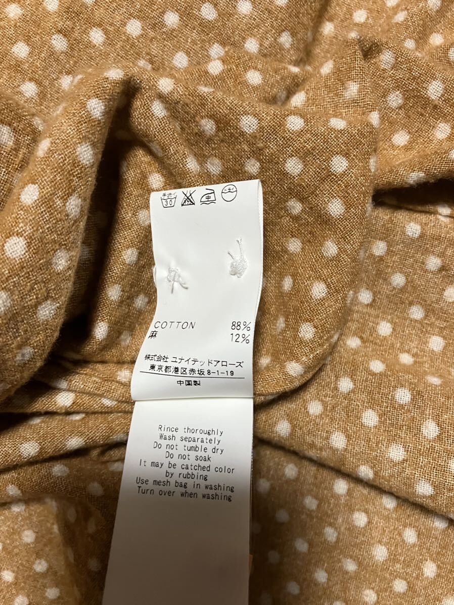 中古 BEAUTY&YOUTH UNITED ARROWS 水玉柄 コットン ボタンダウン シャツ サイズ 送料無料_画像5