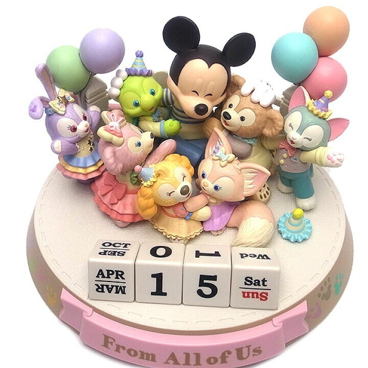 東京ディズニー リゾート ミッキー ダッフィー フレンズ フィギュア 万年カレンダー 匿名配送 TOKYO Disney resort Duffy_画像5