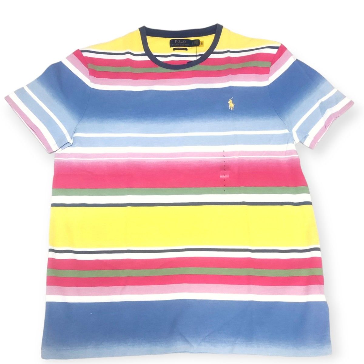 【新品タグ付き】POLO RALPH LAUREN　ポロラルフローレン　鹿の子　マルチカラー　ボーダー　Tシャツ　カットソー