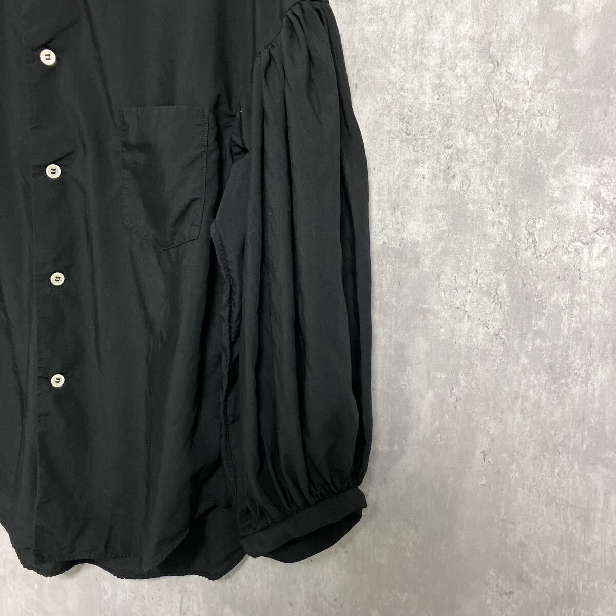 COMME des GARCONS コムコム 丸襟シャツ S ブラック コムデギャルソン_画像3