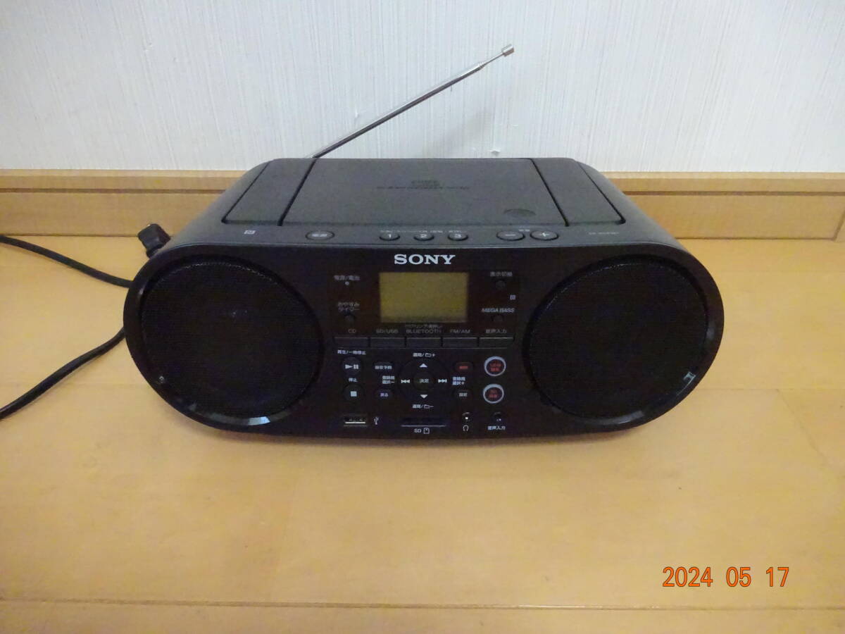 SONY ZS-RS81BT CDラジオ ラジカセ CD/ラジオ→SD/USBに録音も可 Bluetooth対応 CDラジオ 動作品 手軽に音楽を楽しめます 高音質 2021年製_画像1