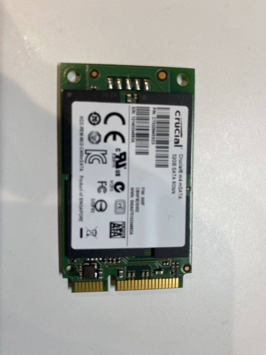 中古 Crucial 32GB mSATA接続SSD SATA6Gbps CT032M4SSDの画像1