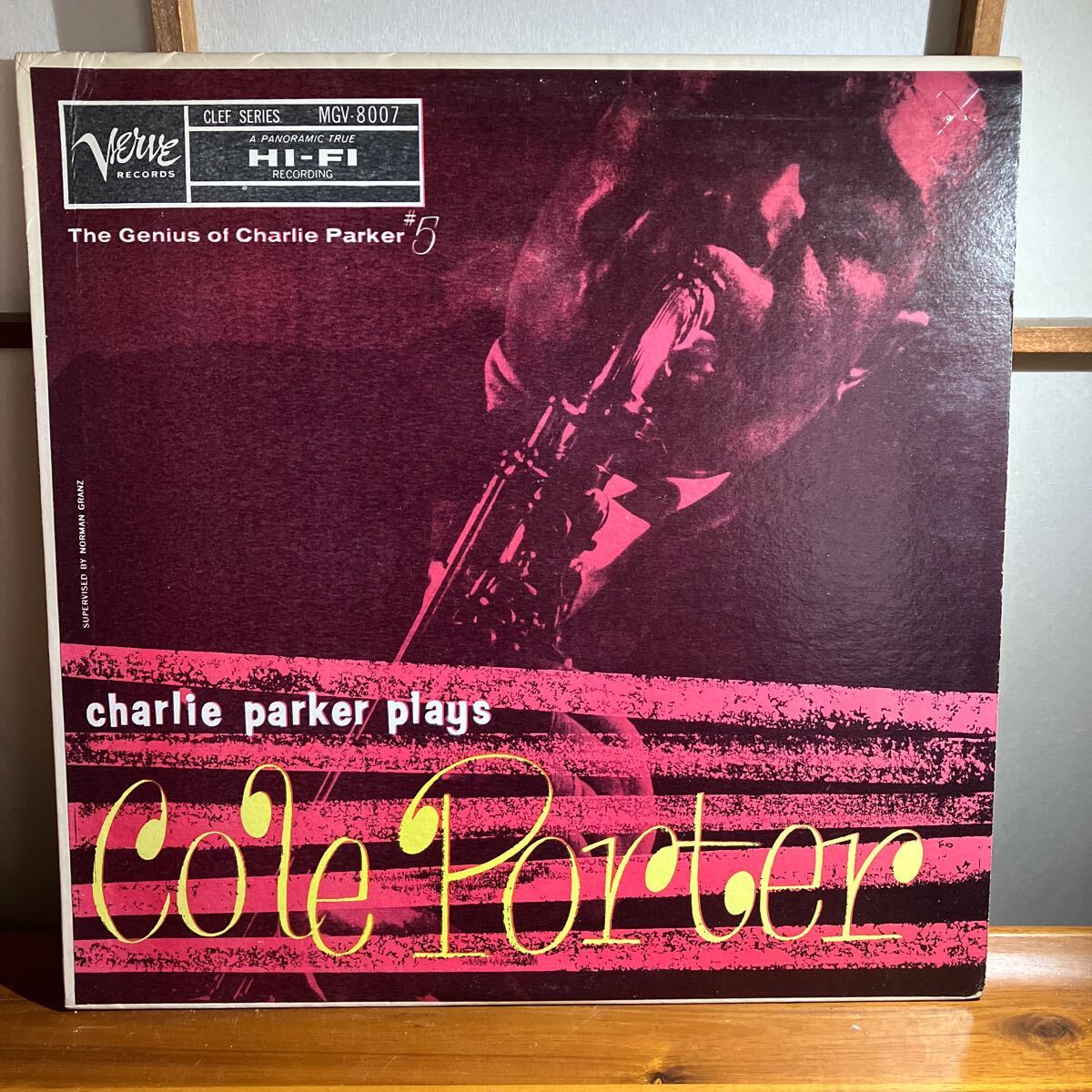 VERVE/US ORIGINAL/MGV8007/CHARLIE PARKER PLAYS COLE PORTER/THE GENIUS OF CHARLIE PARKER#5/REC&JKT VG + 1000円スタート！_画像1