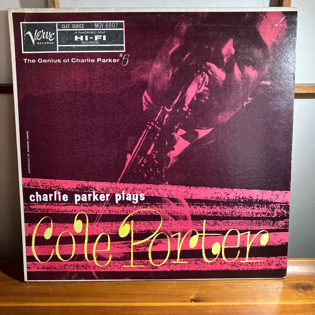VERVE/US ORIGINAL/MGV8007/CHARLIE PARKER PLAYS COLE PORTER/THE GENIUS OF CHARLIE PARKER#5/REC&JKT VG + 1000円スタート！_画像2