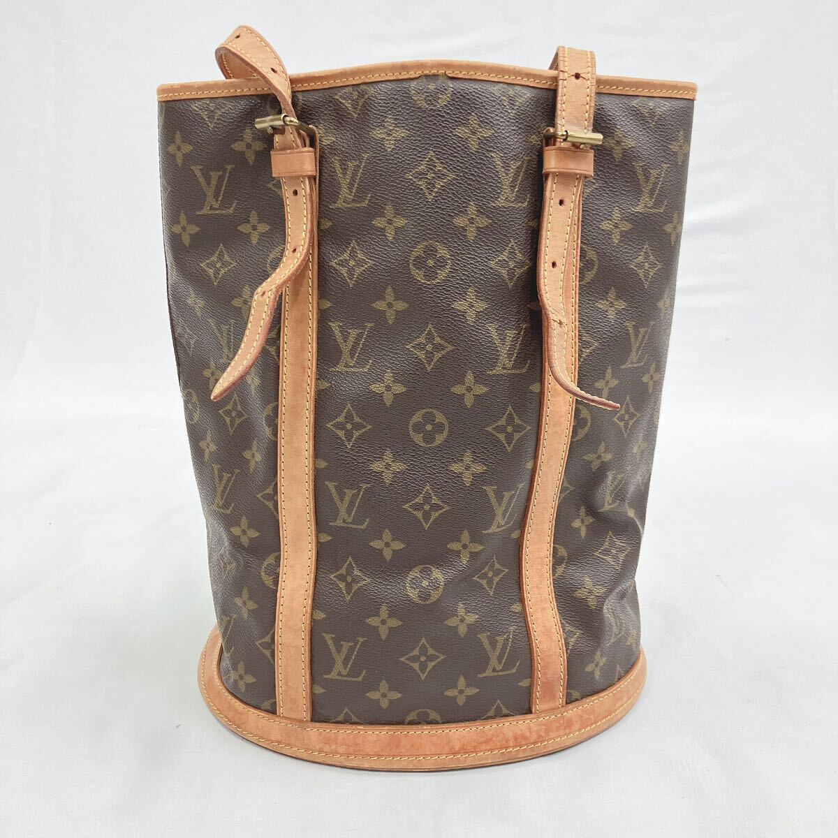 正規品 LOUIS VUITTON ルイヴィトン バケットGM M42236 モノグラム トートバッグ ショルダーバッグ 旧型 バケツ型 R店0429の画像2