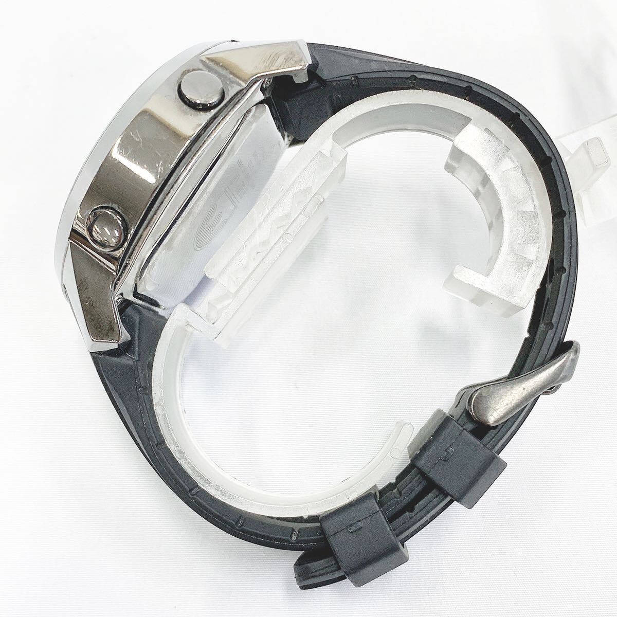 SEIKO セイコー PULSAR パルサー W861-X006 デジタル メンズ腕時計 黒 ブラック ラバーベルト R店0506☆_画像5