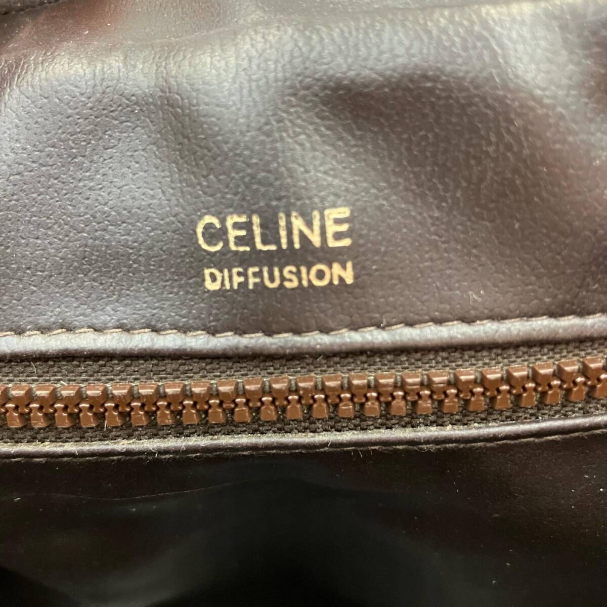 CELINE セリーヌ ショルダーバッグ マカダム柄 PVCレザー ベージュ系_画像8