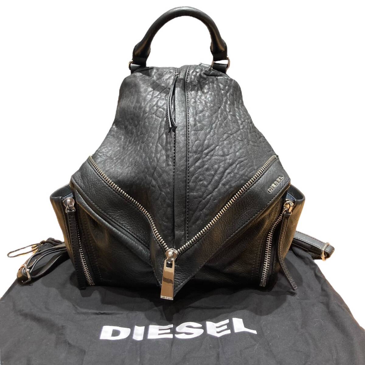 DIESEL ディーゼル リュックサック バッグパック レザー リュック・デイパック ブラック系の画像1