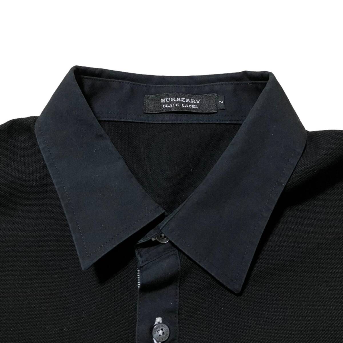 0 бесплатная доставка BURBERRY Burberry рубашка-поло короткий рукав чёрный серия хлопок 100% мужской размер 2