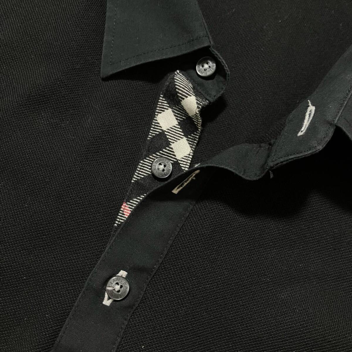 0 бесплатная доставка BURBERRY Burberry рубашка-поло короткий рукав чёрный серия хлопок 100% мужской размер 2