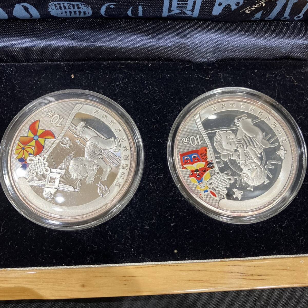  China 2008 year Beijing Olympic memory 10 origin proof silver coin 4 kind set in the case commemorative coin unused money 