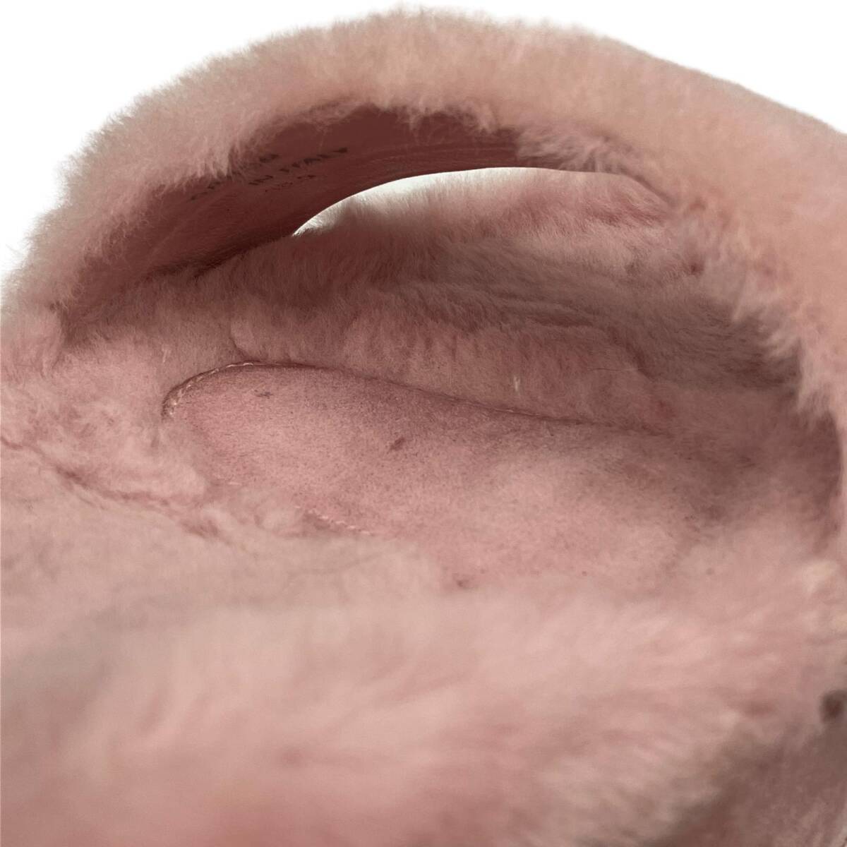 MIUMIU MiuMiu espadrille sandals Wedge sole ankle strap fake fur pink series size 38 half 