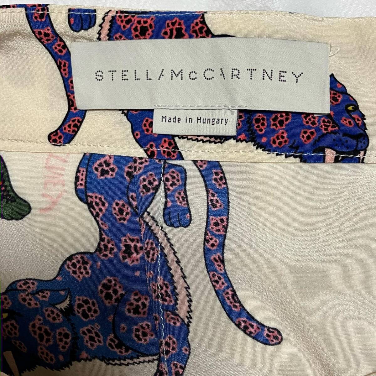 0 бесплатная доставка Stella McCartney Stella McCartney юбка животное рисунок шелк 100% слоновая кость серия женский размер 36