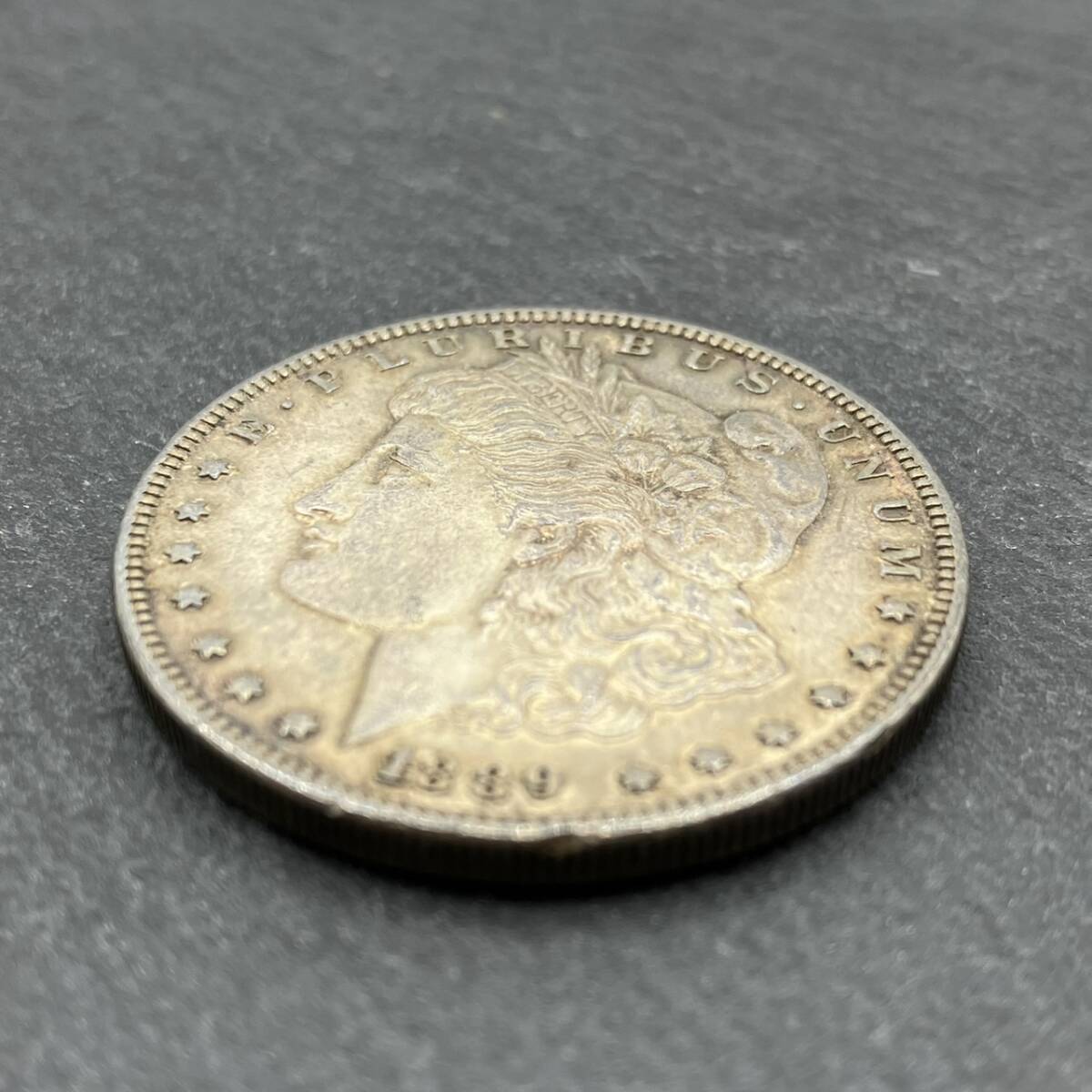 アメリカ銀貨 1ドル ダラー モルガン 1889年 約26.7ｇ アンティークコイン コレクション_画像3
