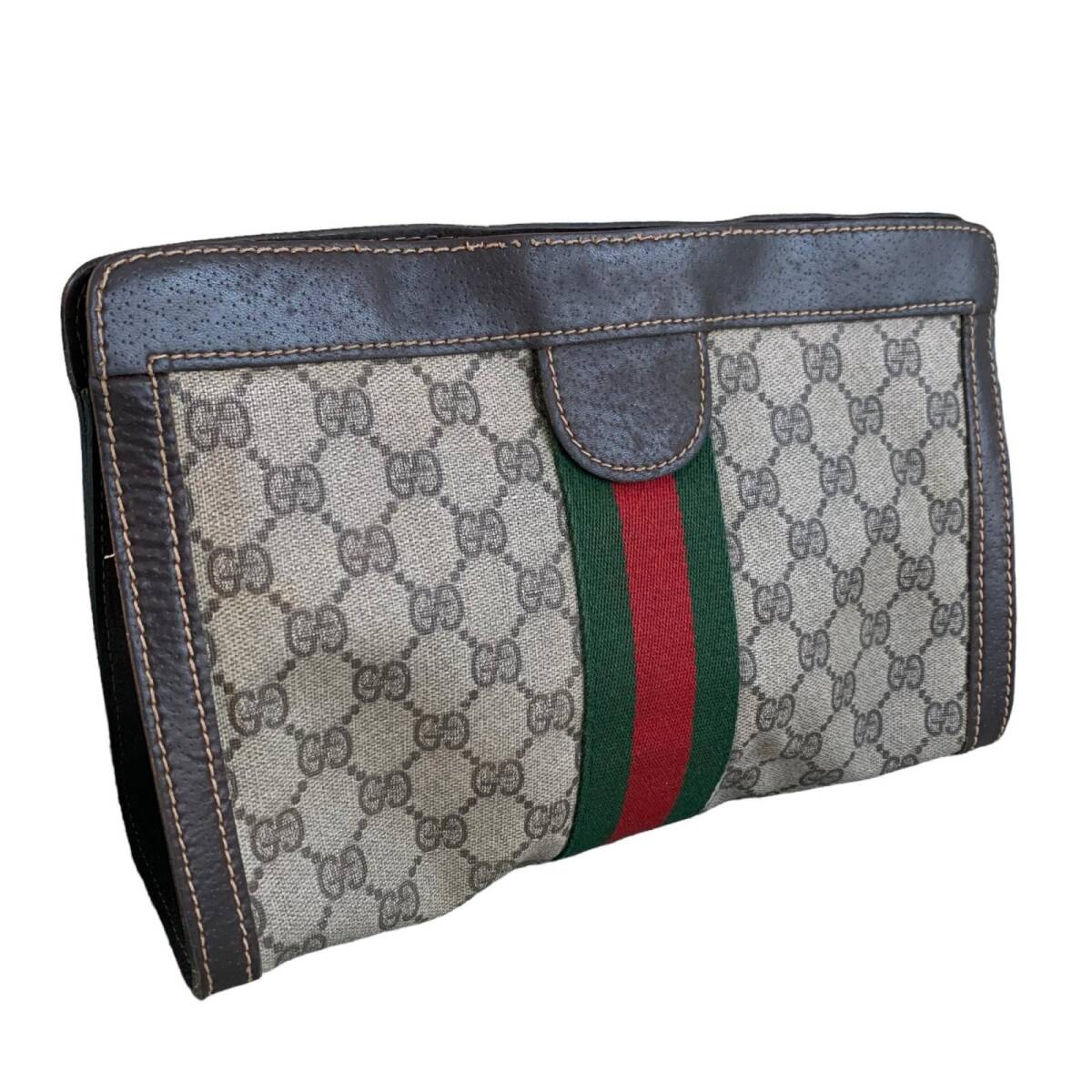 GUCCI グッチ シェリーライン コスメポーチ PVC ヴィンテージ_画像1