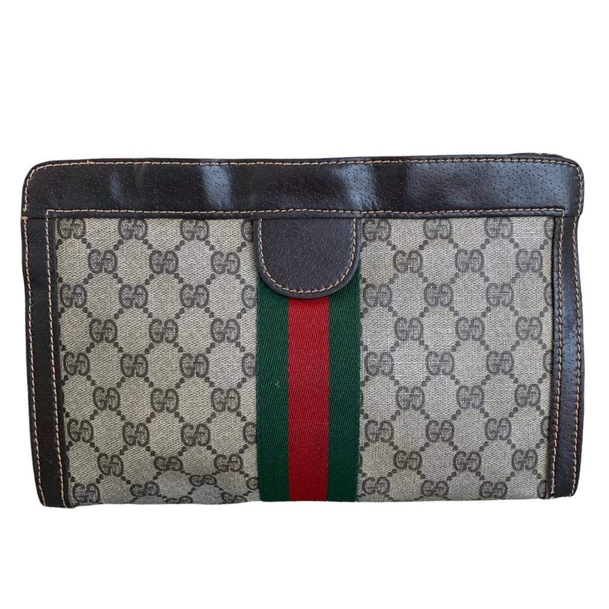 GUCCI グッチ シェリーライン コスメポーチ PVC ヴィンテージ_画像3