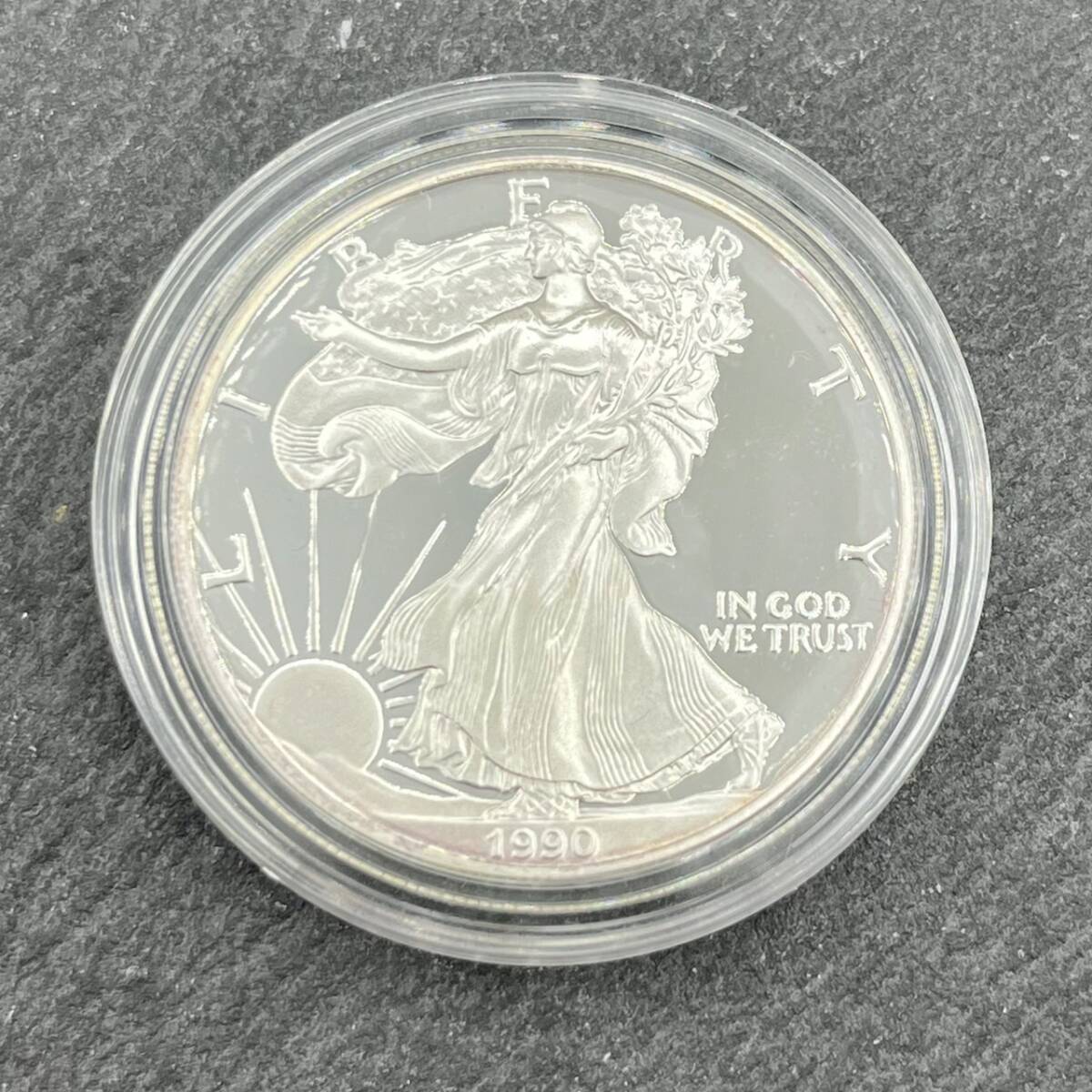 アメリカ シルバーイーグル クリアケース付き 1ドル銀貨 プルーフ コイン SV1000 純銀 コレクション_画像1