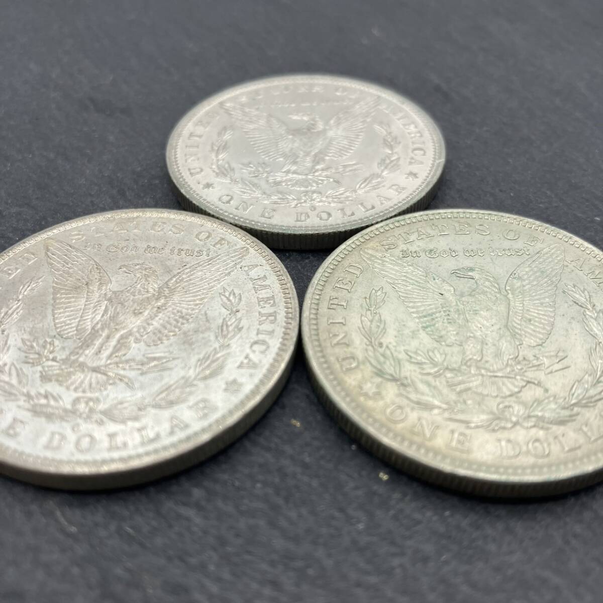 アメリカ銀貨 モルガン 1ドル ダラー 80.2ｇ 1881.1883.1921年 3枚セット アンティークコイン コレクション_画像4