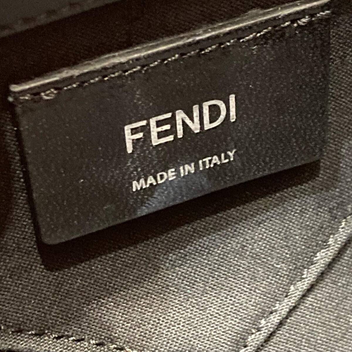 未使用 FENDI フェンディ FFズッカ 2WAY ミニバック ブラック ショルダーバッグ 7VA552_画像8