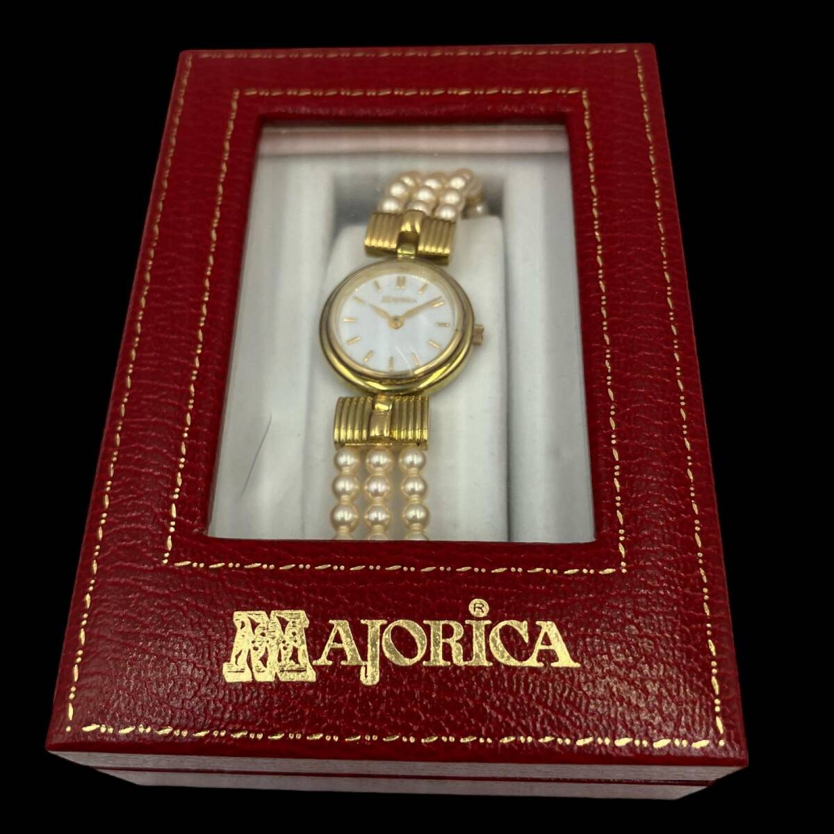 majo licca pearl 18K stamp wristwatch 