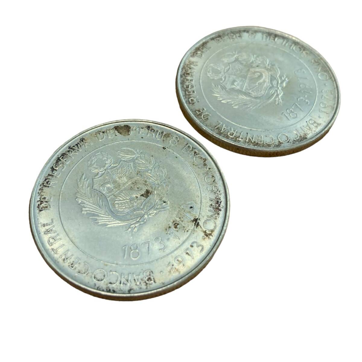 日本ペルー修好100周年記念銀貨 100ソル ペルー銀貨 1873-1973 【2枚】 コイン_画像4