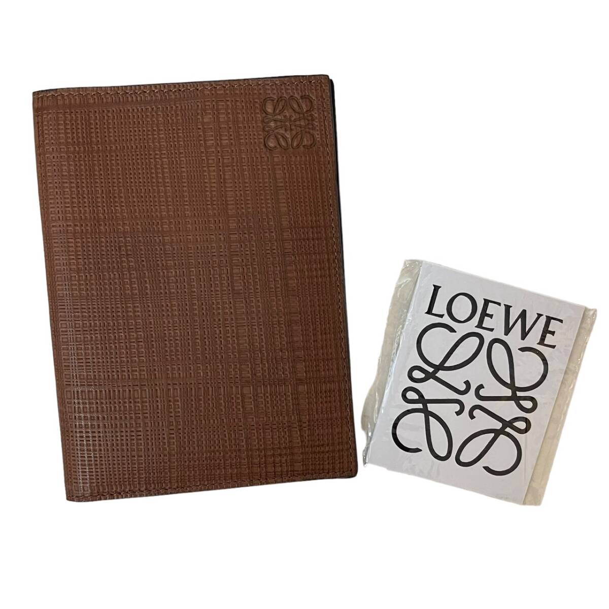 1 jpy LOEWE Loewe multi case passport case card-case hole gram brown group 