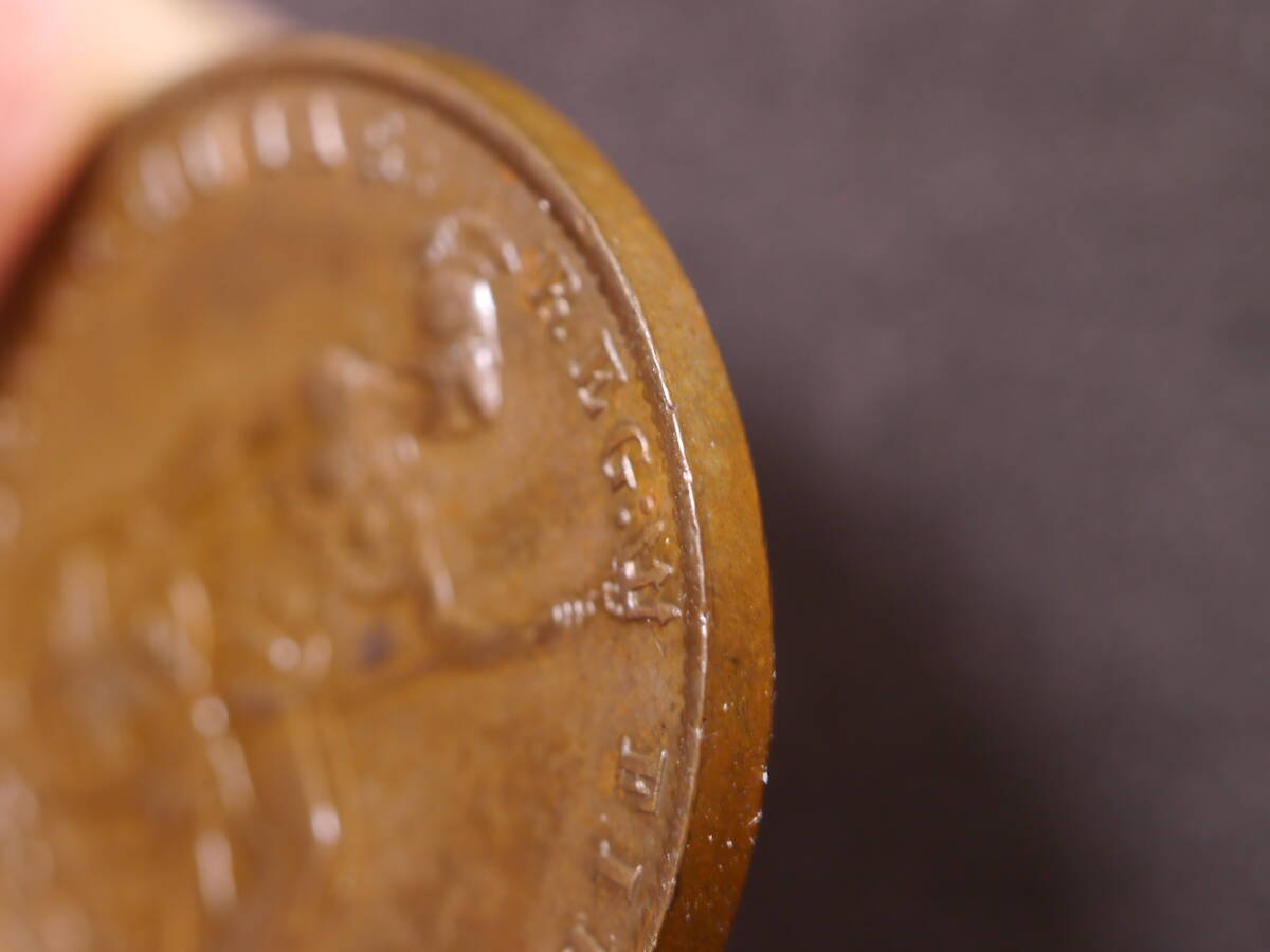 イギリス・ヴィクトリア・ハーフペニー銅貨 1855年 未使用〜極美＋  の画像7