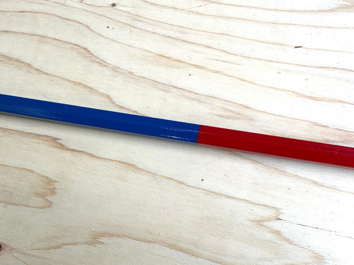 バール 赤青 全長約７４センチ 未使用 保管時の色剥げあり /大工/ハツリ/スクレイパー_画像9