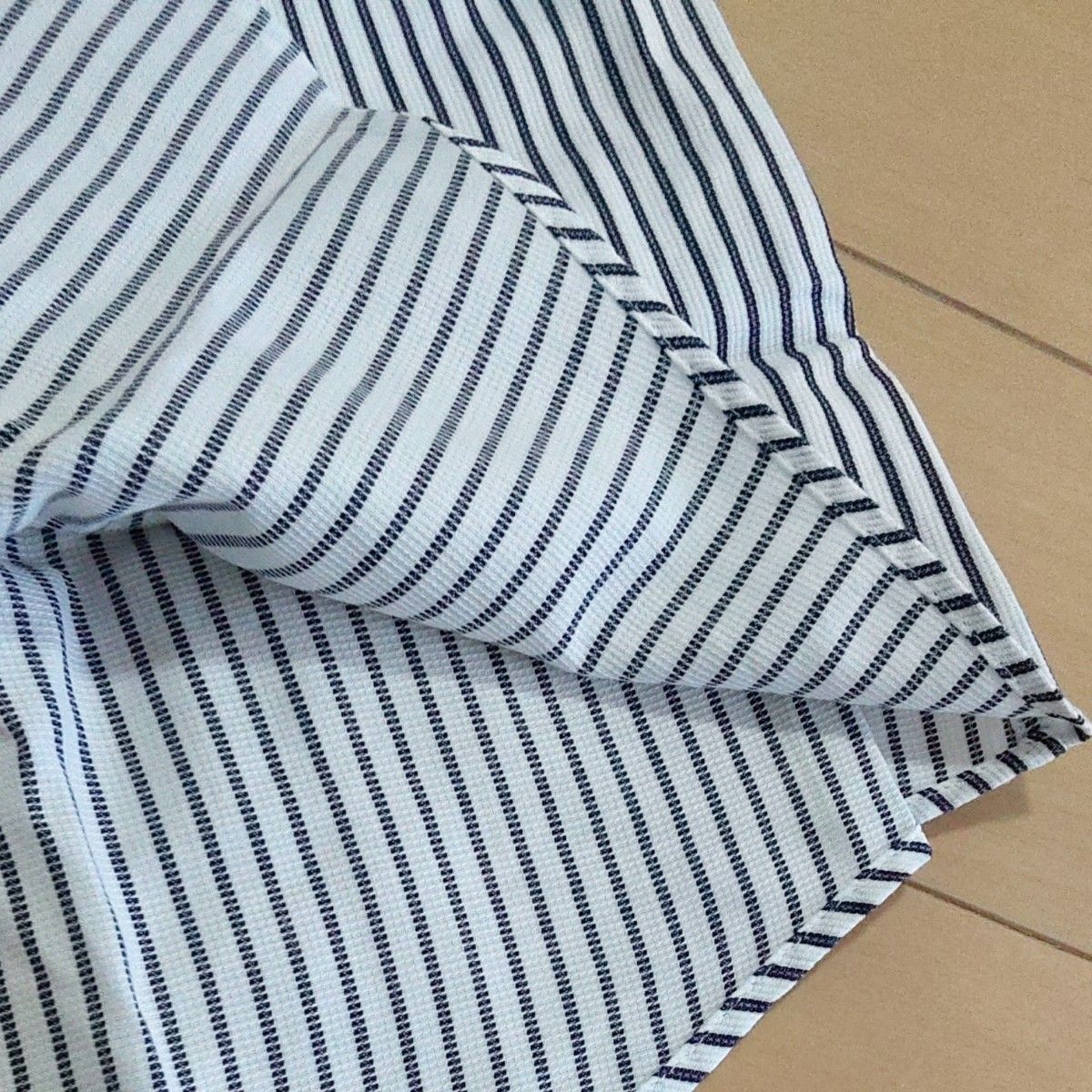 ポールスチュアート　半袖　ストライプ　ボタンダウン　シャツ　綿100% Ｌサイズ　日本製　白洋舎クリーニング