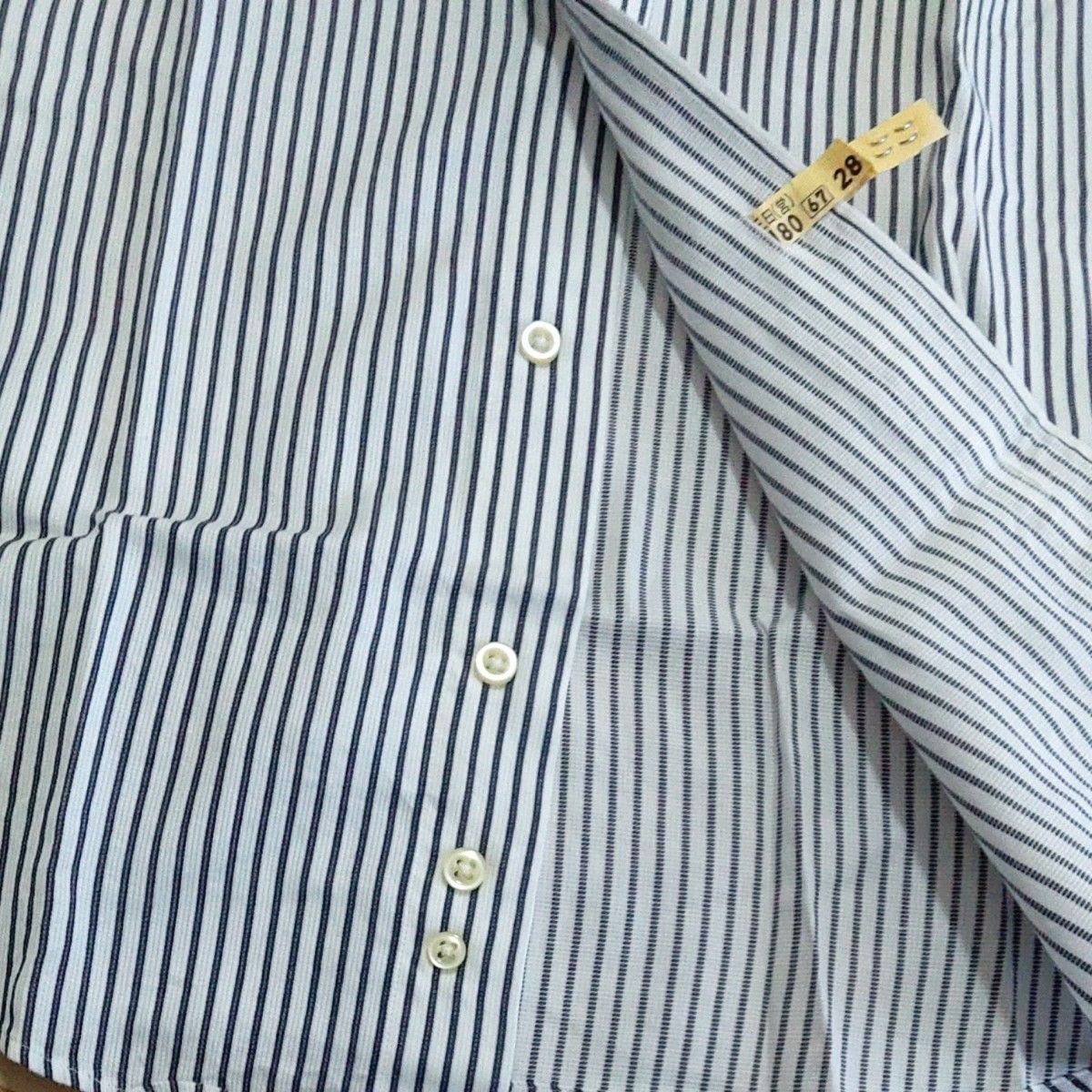 ポールスチュアート　半袖　ストライプ　ボタンダウン　シャツ　綿100% Ｌサイズ　日本製　白洋舎クリーニング