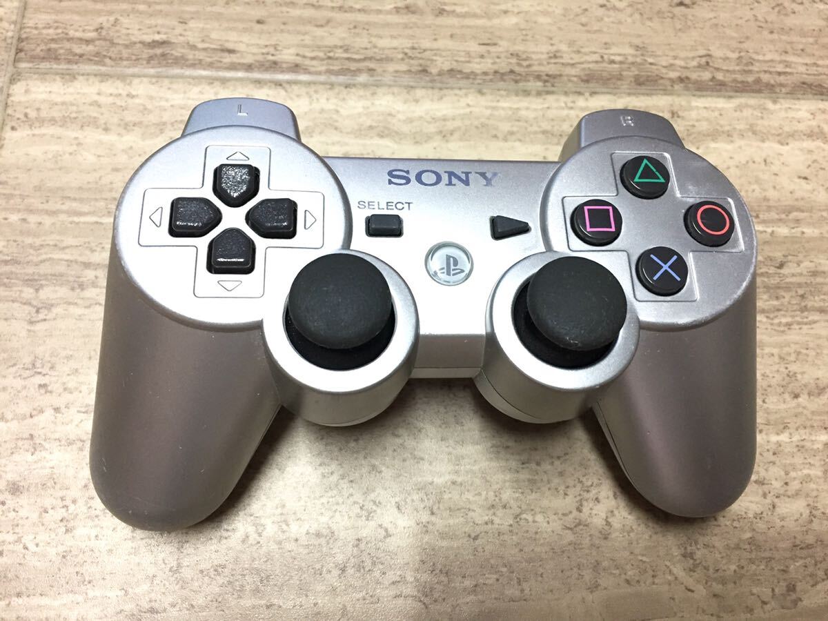 ★動作良品即決★分解清掃済み★PS3 SONY純正品 コントローラー デュアルショック3 シルバー_画像1