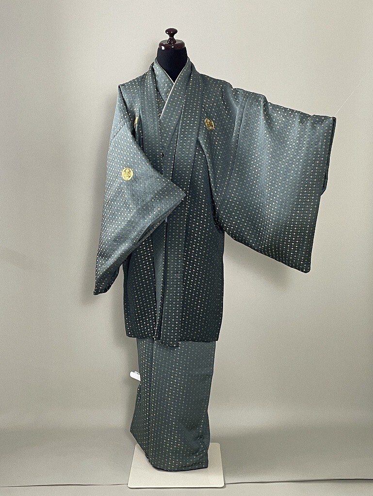 IROHA* man . adhesion *[ta0343] men's coming-of-age ceremony regular equipment Japanese clothes * wedding [ green ] polyester 