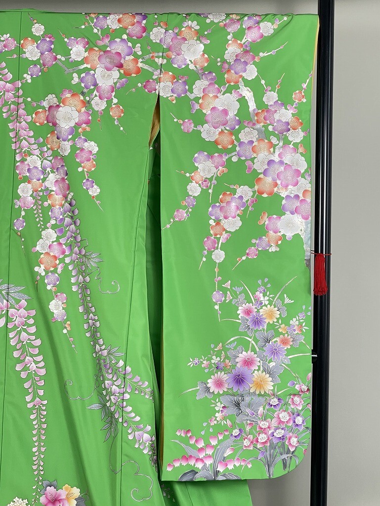 IROHA* colorful wedding kimono *[ta0511] Japanese clothes wedding wedding [ wistaria ] green [ used ]