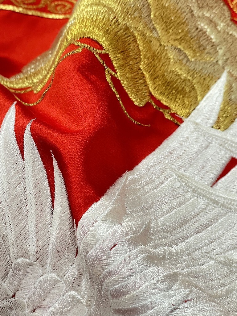 IROHA* colorful wedding kimono *[ta0371] Japanese clothes wedding wedding [. -ply piling ] red [ used ]