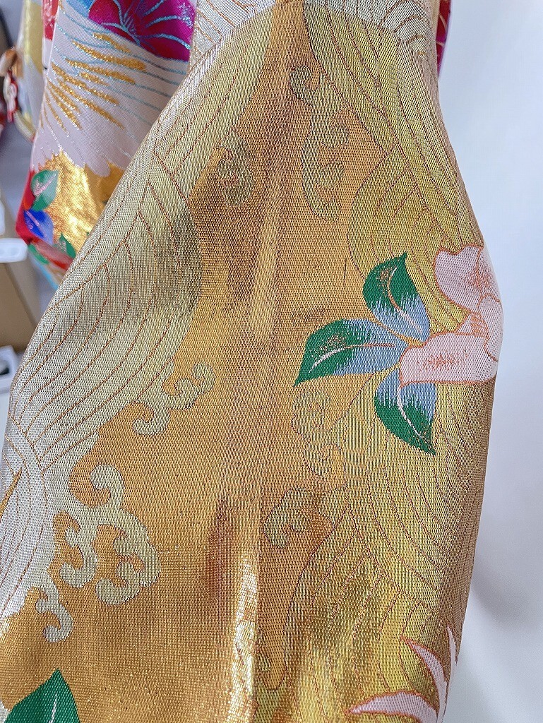 IROHA* colorful wedding kimono *[ta0508] Japanese clothes wedding wedding [. -ply piling ] Gold [ used ]