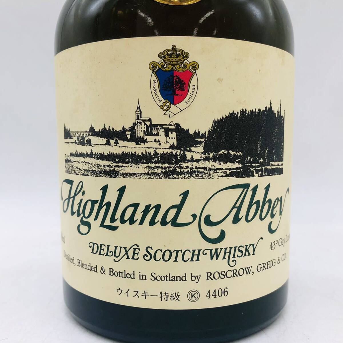 【未開栓】Highland Abbey ハイランドアビー デラックススコッチ 760ml 43% WH50255の画像3