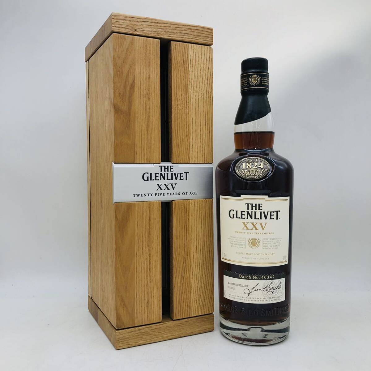 【未開栓】THE GLENLIVET グレンリベット 25年 XXV シングルモルト スコッチ ウイスキー 700ml 43% 木箱付 WH50773_画像3