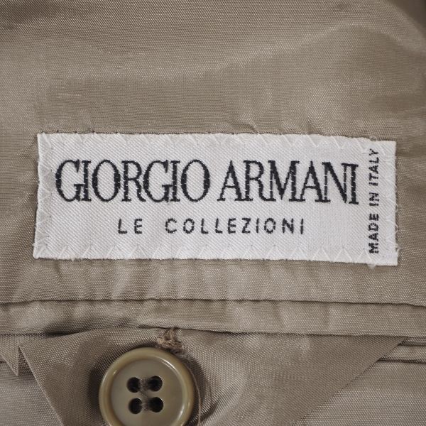 4-ZD068 ジョルジオアルマーニ GIORGIO ARMANI 最高級 ウール カシミヤ ダブル ジャケット ベージュ 48REG メンズ_画像7