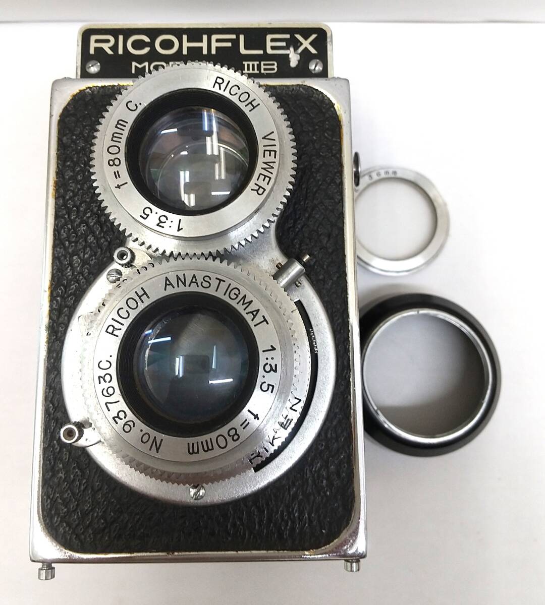 【837】RICOH FLEX MODELⅢB 二眼レフカメラ リコー モデル3B レトロ 希少 コレクション 趣味 おまけつきの画像1