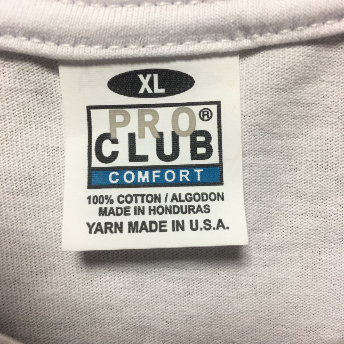 PROCLUB プロクラブ コンフォート (コムフォート) ホワイト XLサイズ 白 半袖無地Tシャツ ポケット無し 5.8oz★_画像2