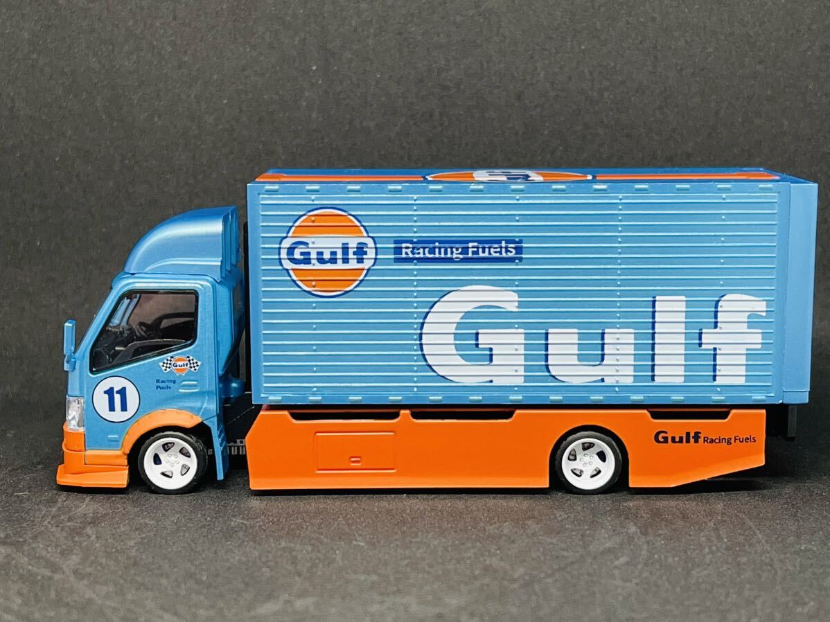 MicroTurbo デコトラ　積載車　GULF 1/64 ミニカー_画像3