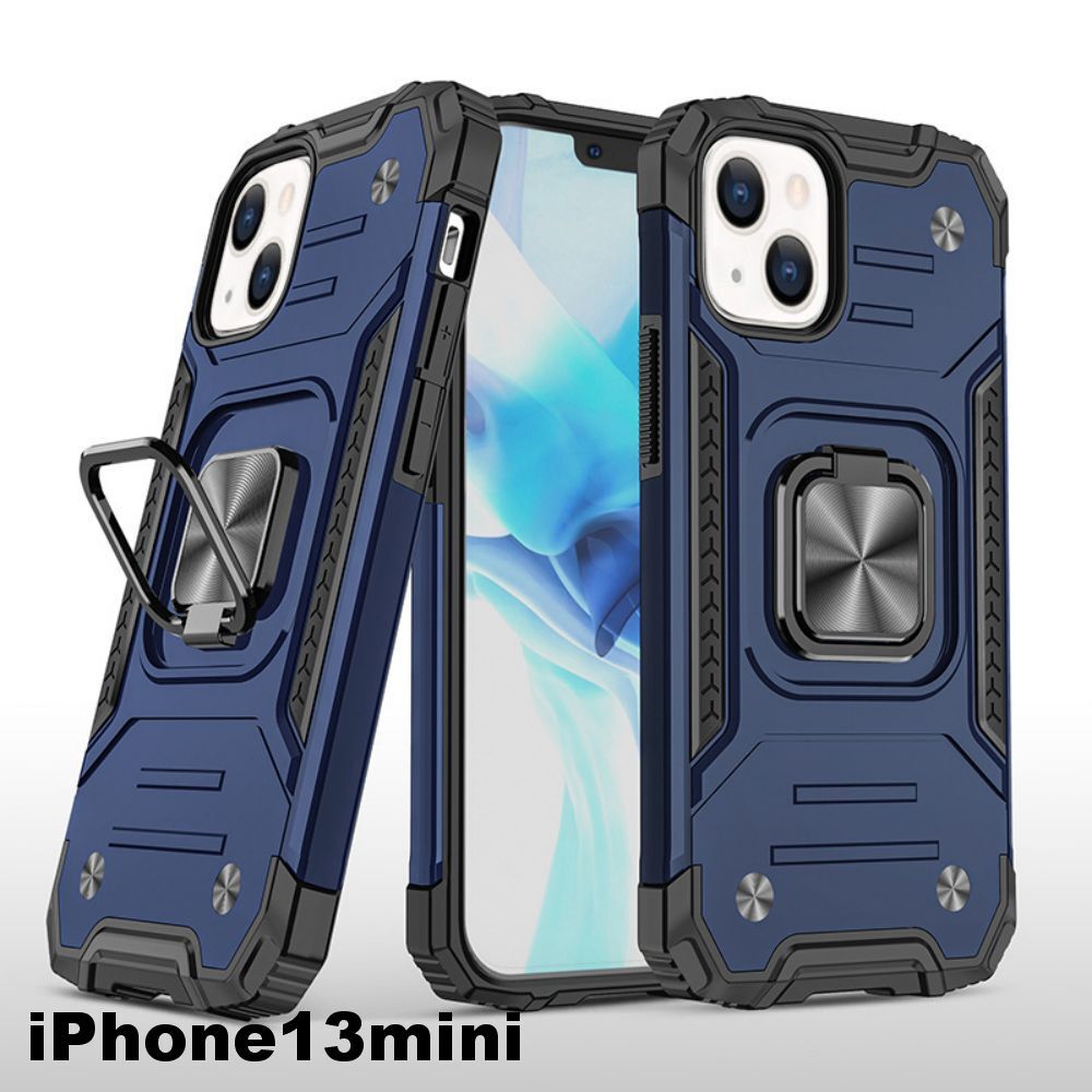 iphone13miniケース カーバー TPU 可愛い お洒落 韓国  リング ブルー 軽量 ケース 耐衝撃 高品質896の画像1