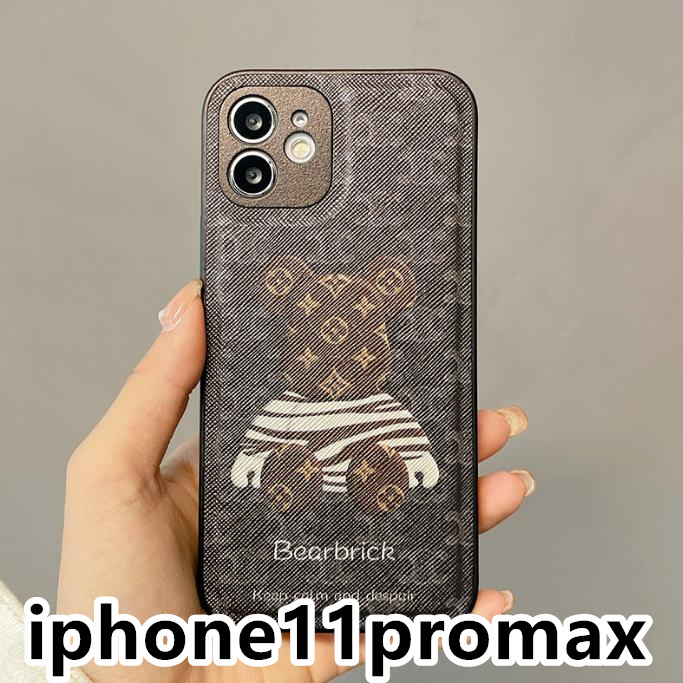 iphone11promaxケース カーバー TPU 可愛い 熊　お洒落　韓国　　軽量 ケース 耐衝撃 高品質 ブラウン86_画像1