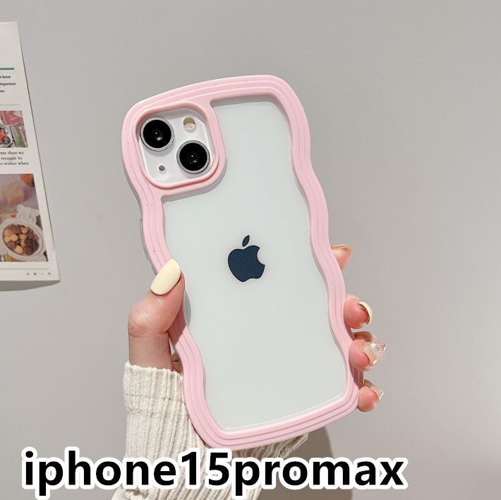 iphone15promaxケース カーバー TPU 可愛い　お洒落　韓国　ピンク　軽量 ケース 耐衝撃 661_画像1