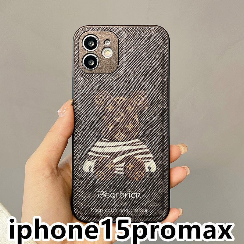 iphone15promaxケース カーバー TPU 可愛い 熊　お洒落　韓国　　軽い ケース 耐衝撃 高品質 ブラウン30_画像1