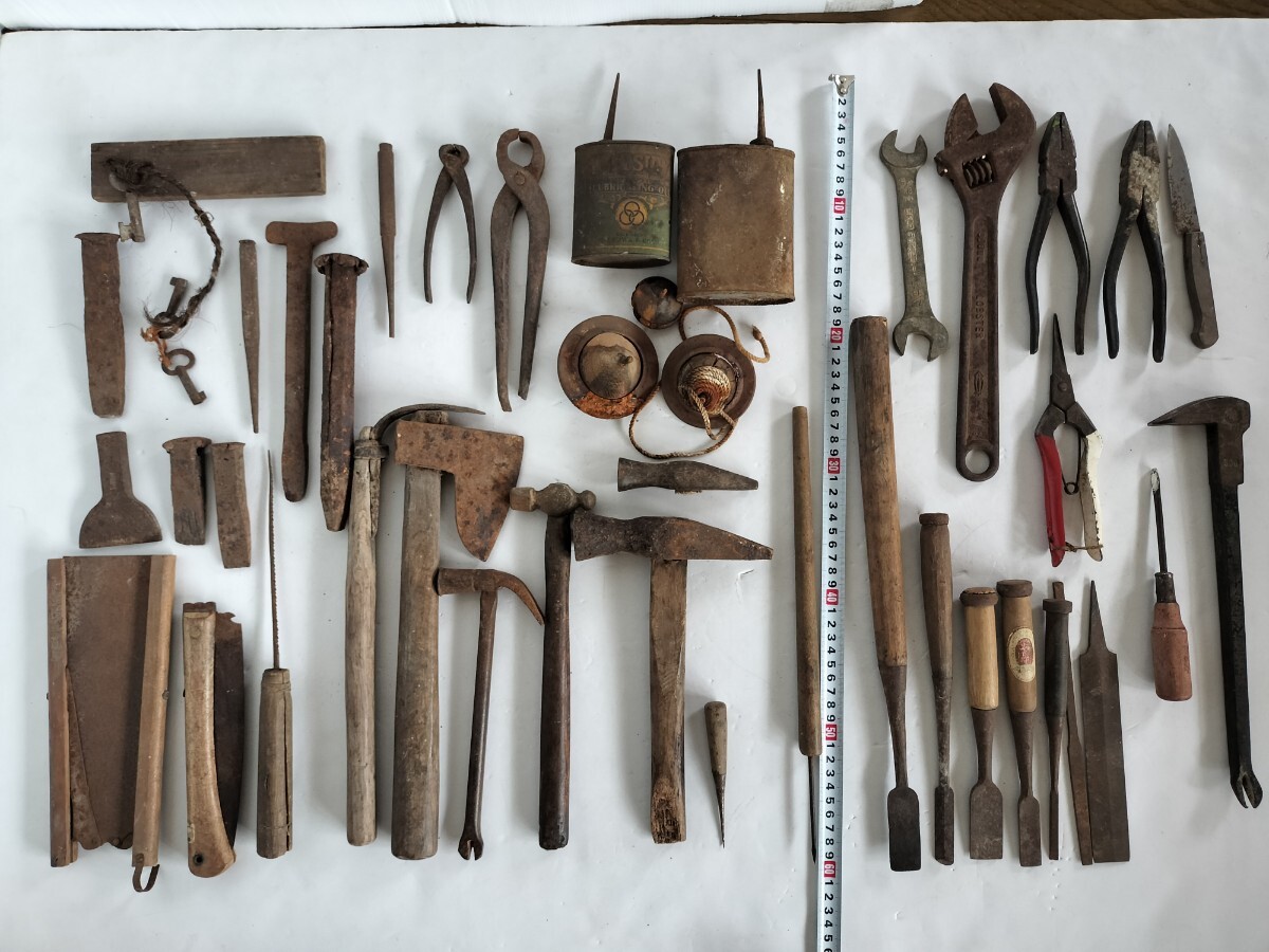 古い工具など　鉄製品多数_画像1