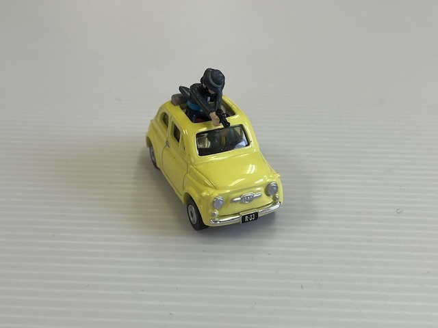 ★ルパン三世 カリオストロの城　フィアット FIAT 500　ミニカー 1/64 次元大介 マテル製 ホットウィール_画像1